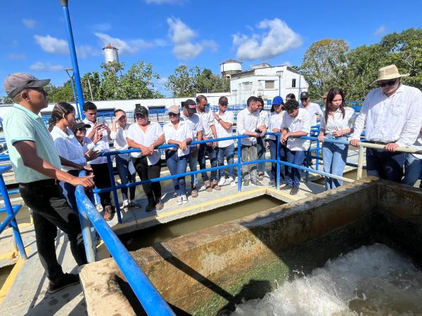 Estudiantes de la Universidad de Córdoba visitaron la Planta de Tratamiento de Agua Potable de Cereté