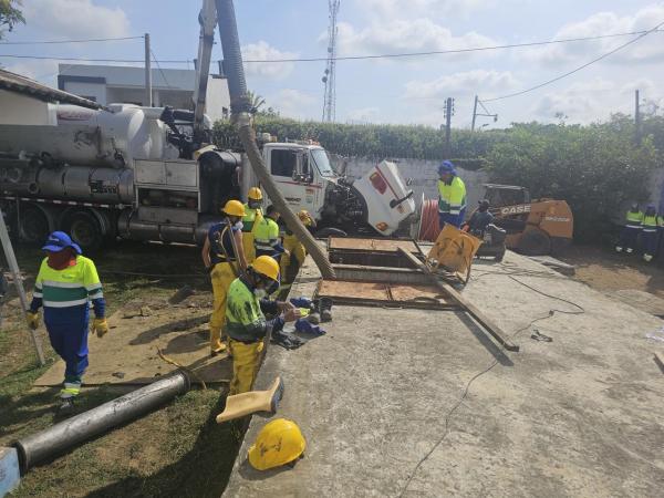 AQUALIA REALIZA MANTENIMIENTO EN ESTACIÓN DE BOMBEO DE AGUAS RESIDUALES EN CERETÉ