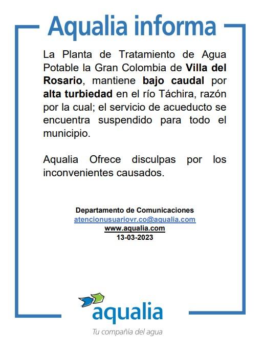 Afectada la prestación del servicio de acueducto por bajo caudal