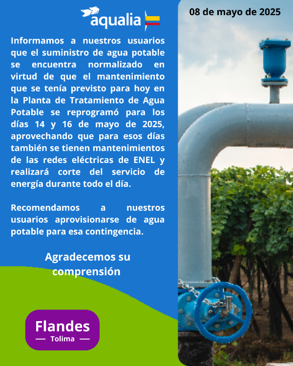 El suministro de agua potable se encuentra normalizado en Flandes