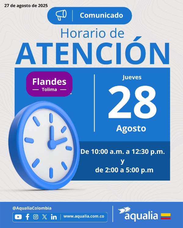 Novedades en la atención al usuario para este 28 de agosto de 2025