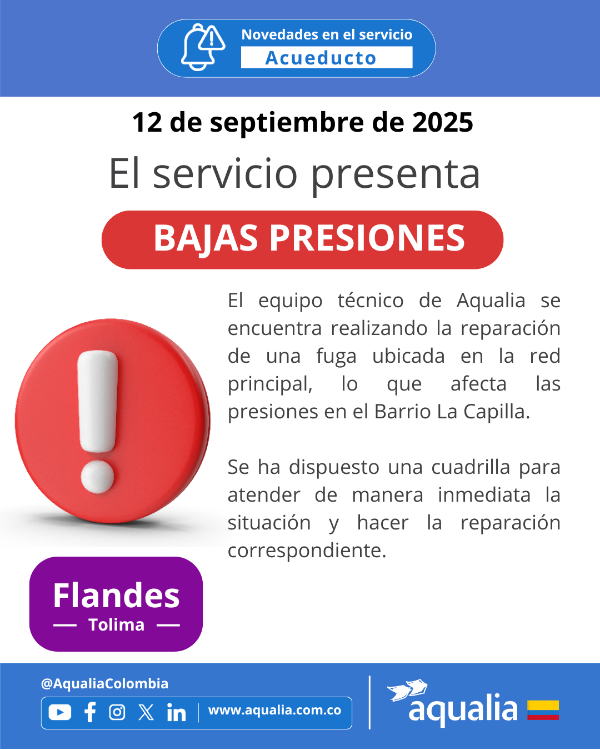 Reparación de fuga en el barrio la Capilla de Flandes