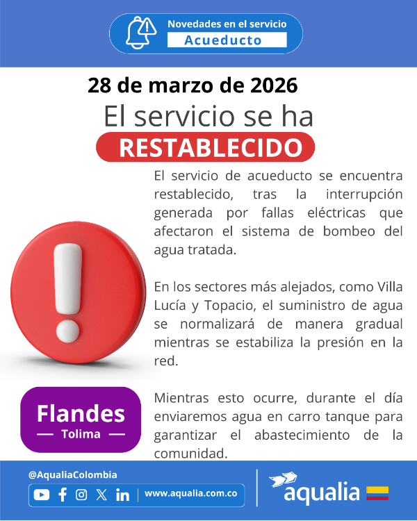 Se restablece la prestación del servicio en Flandes