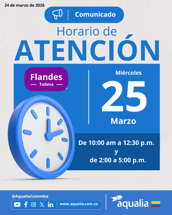 Se modifica el horario de atención para este 25 de marzo en Flandes