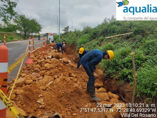 Aqualia continúa ejecutando proyectos de inversión para la optimización del sistema de acueducto en el sector de Portal de Los Alcázares en Villa del Rosario
