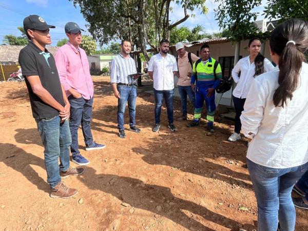 Aqualia y la Alcaldía de Cereté hacen seguimiento al avance de las obras de alcantarillado del Sector 4