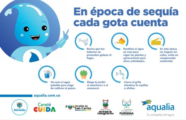 En época de sequía cada gota cuenta” Una campaña para tomar conciencia frente a esta época de sequía