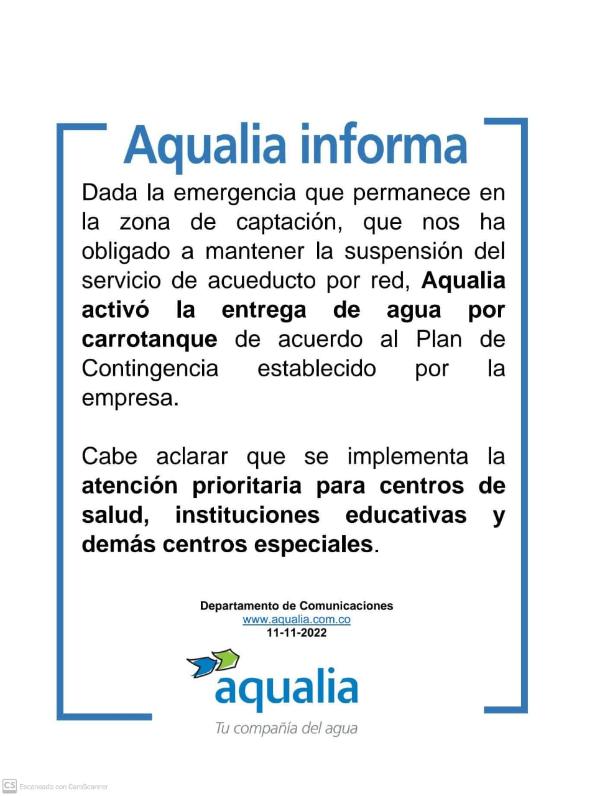 Aqualia, Villa del Rosario, Acueducto