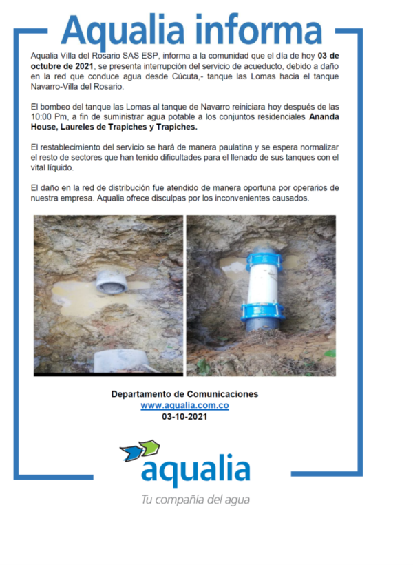 Suspensión del servicio de acueducto