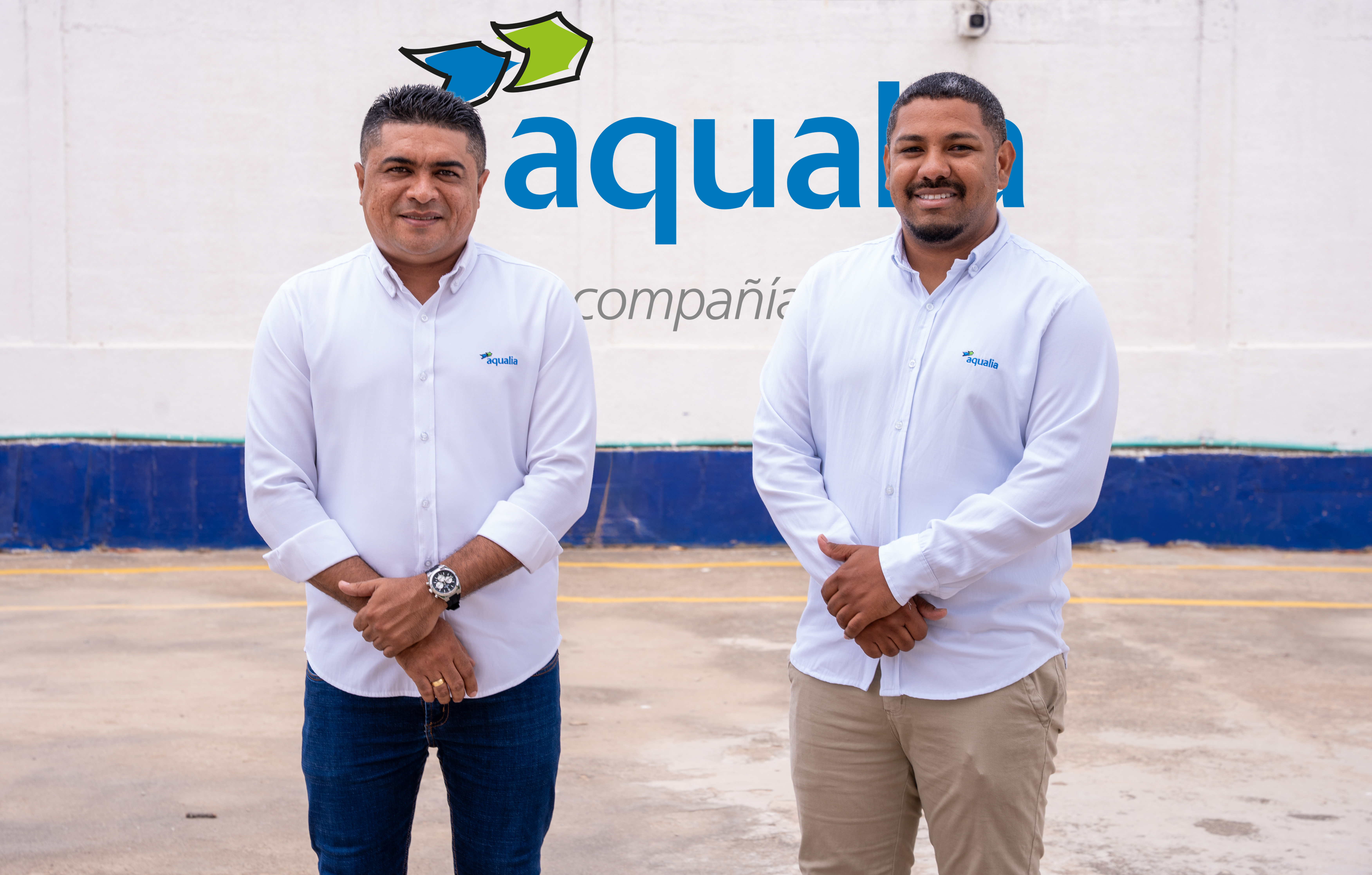 Yeider Arzuza y Vicente Torrijo, egresados Uniguajira en Aqualia