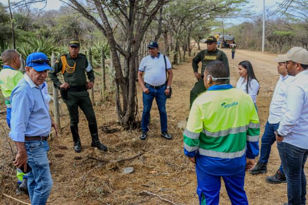 Pérdidas de agua línea de conducción Aqualia Riohacha